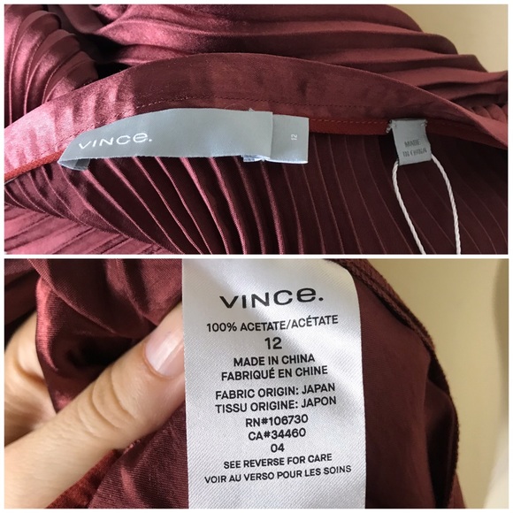 NEW Vince Chevron pleated midi skirt - Picture 8 of 8